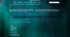 Desktop Screenshot of memorialcosmeticdentists.com