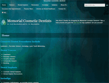 Tablet Screenshot of memorialcosmeticdentists.com